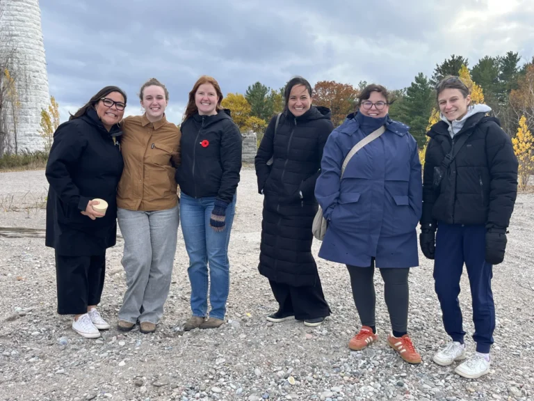 BPSO group standing outside in warm jackets