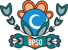 Orange and green flower drawing with BPSO below - Best Practice Spotlight Organization